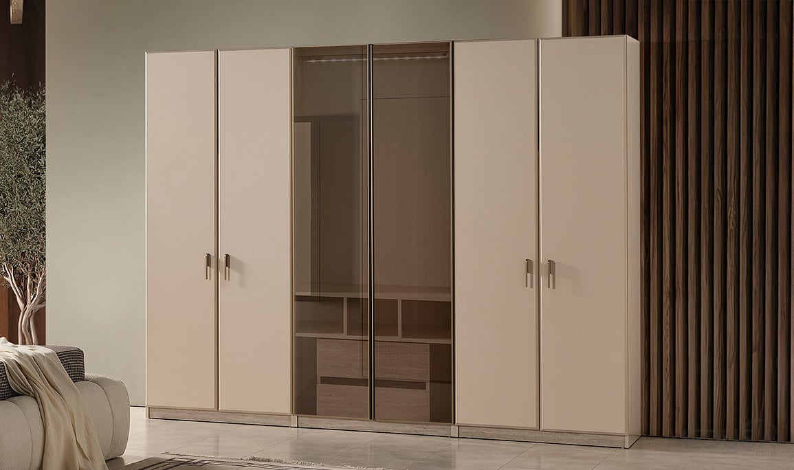 Medusa Home Mobilya - Cremosa 6 Kapaklı Gardırop
