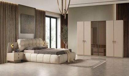 Medusa Home Mobilya - Cremosa 6 Kapaklı Yatak Odası - Modern Yatak Odası Medusa Home Mobilya - Cremosa 6 Kapaklı Yatak Odası - Modern Yatak Odası