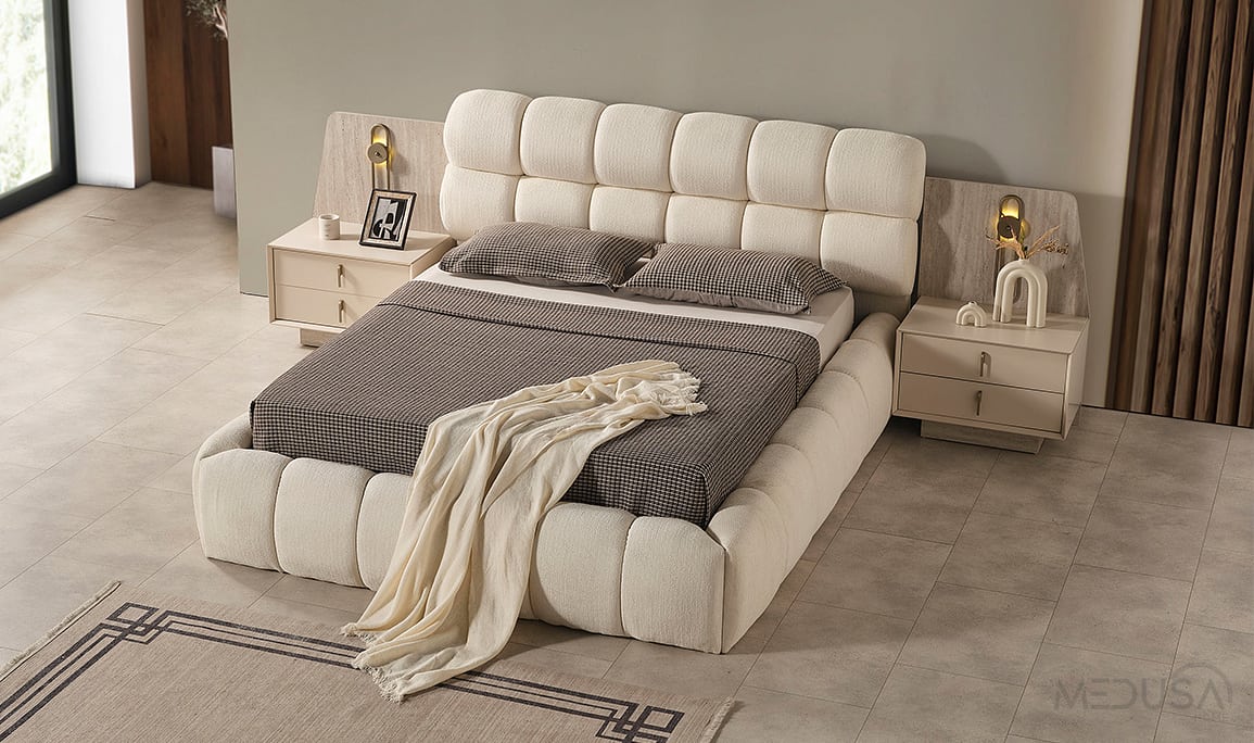 Medusa Home Mobilya - Cremosa 6 Kapaklı Yatak Odası