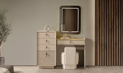 Medusa Home Mobilya - Cremosa 6 Kapaklı Yatak Odası