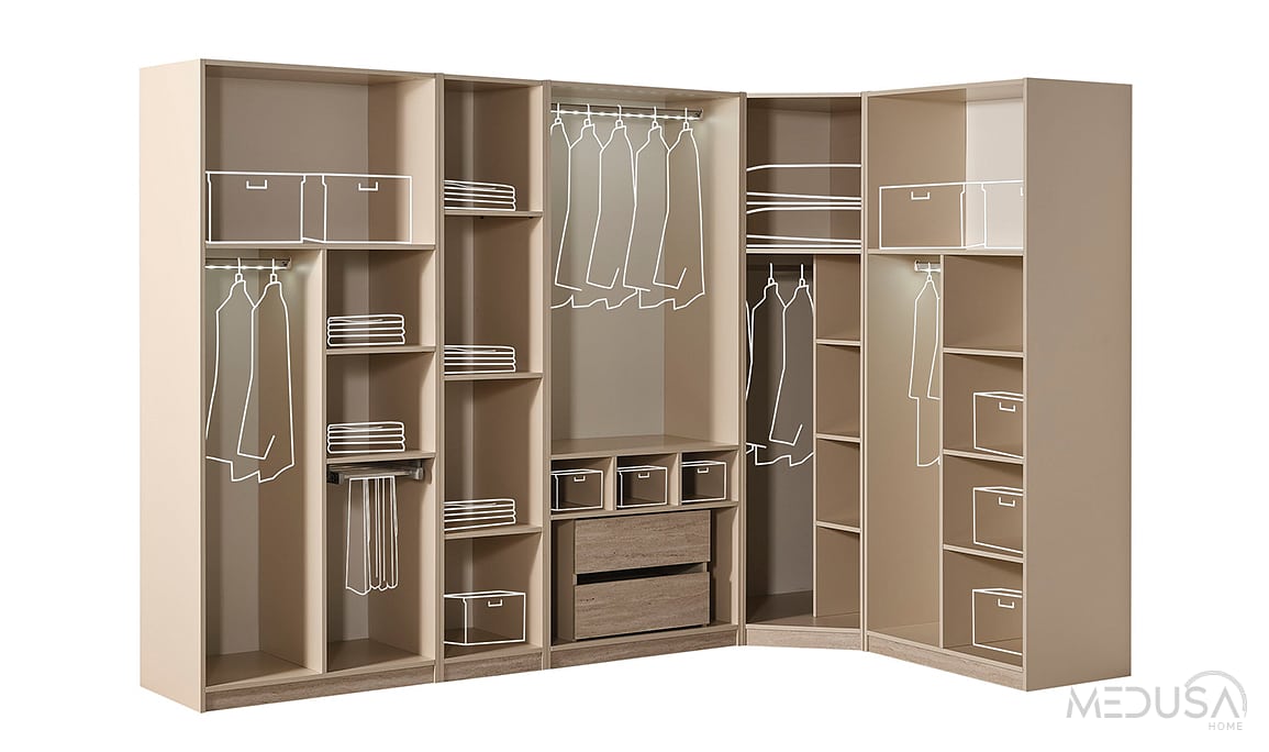 Medusa Home Mobilya - Cremosa Köşe Gardırop