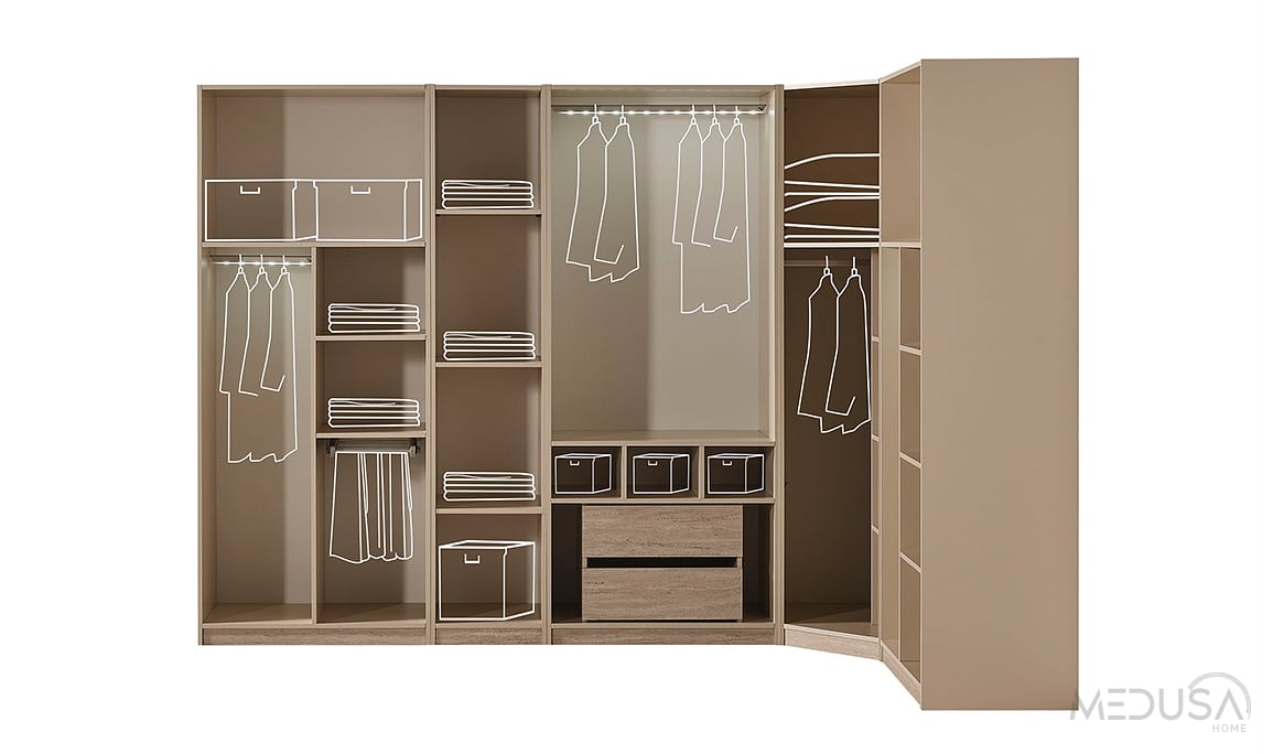 Medusa Home Mobilya - Cremosa Köşe Gardırop