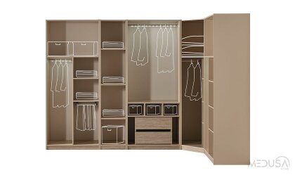 Medusa Home Mobilya - Cremosa Köşe Gardırop