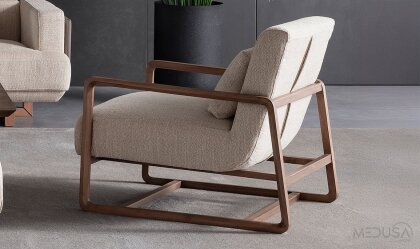 Medusa Home Mobilya - Cross Ahşap Berjer