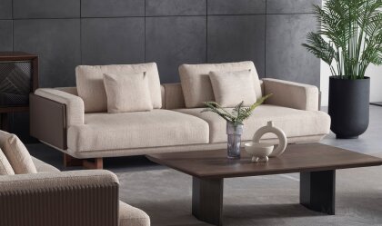 Medusa Home Mobilya - Cross Ahşap Koltuk Takımı