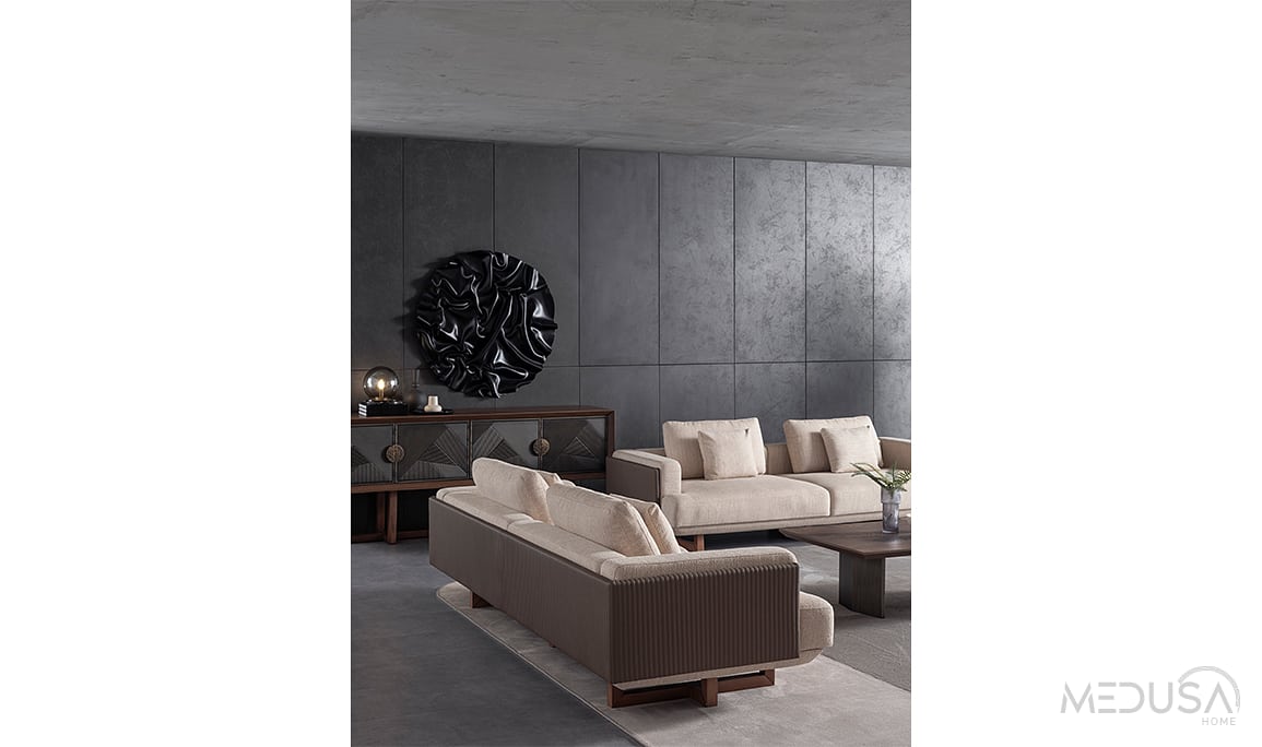 Medusa Home Mobilya - Cross Ahşap Koltuk Takımı