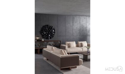 Medusa Home Mobilya - Cross Ahşap Koltuk Takımı