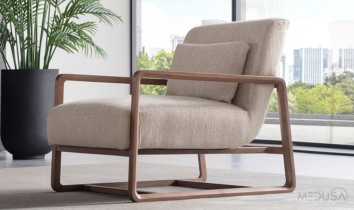 Medusa Home Mobilya - Cross Ahşap Koltuk Takımı