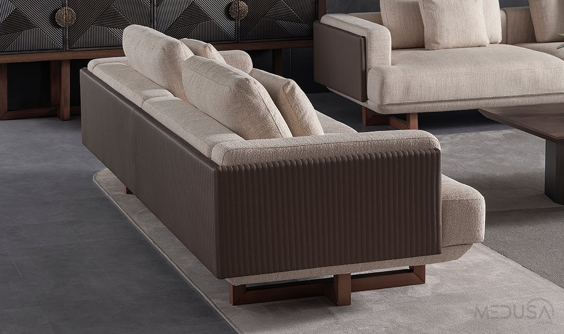 Medusa Home Mobilya - Cross Ahşap Koltuk Takımı