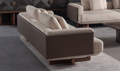 Medusa Home Mobilya - Cross Ahşap Koltuk Takımı