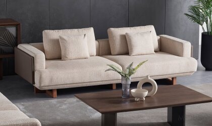 Medusa Home Mobilya - Cross Ahşap Koltuk Takımı