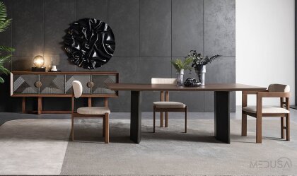 Medusa Home Mobilya - Cross Ahşap Yemek Odası