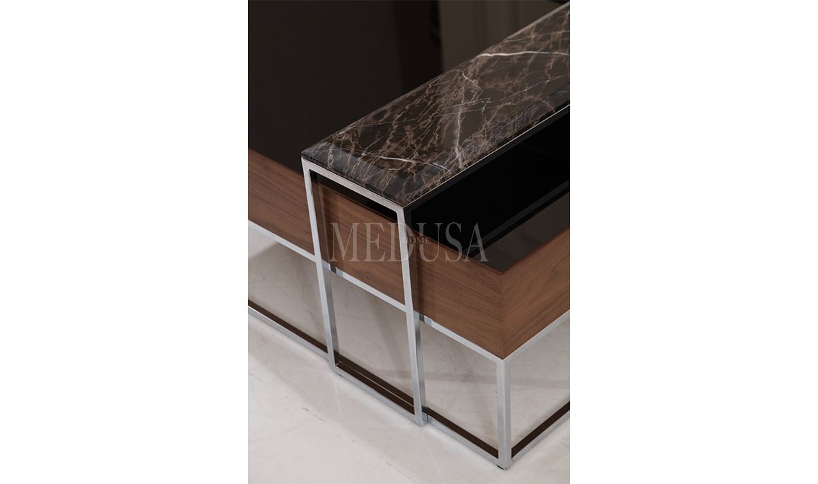 Medusa Home Mobilya - Crown Ceviz Orta Sehpa