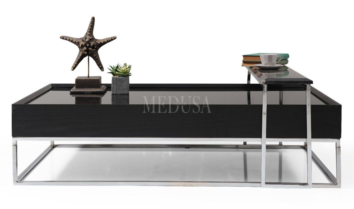 Medusa Home Mobilya - Crown Siyah Orta Sehpa