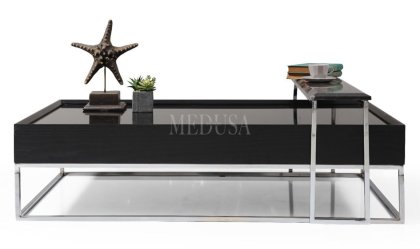 Medusa Home Mobilya - Crown Siyah Orta Sehpa