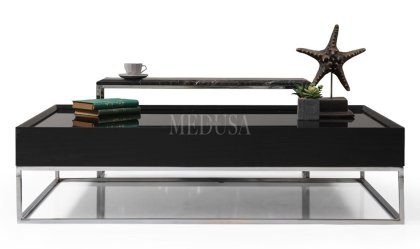 Medusa Home Mobilya - Crown Siyah Orta Sehpa