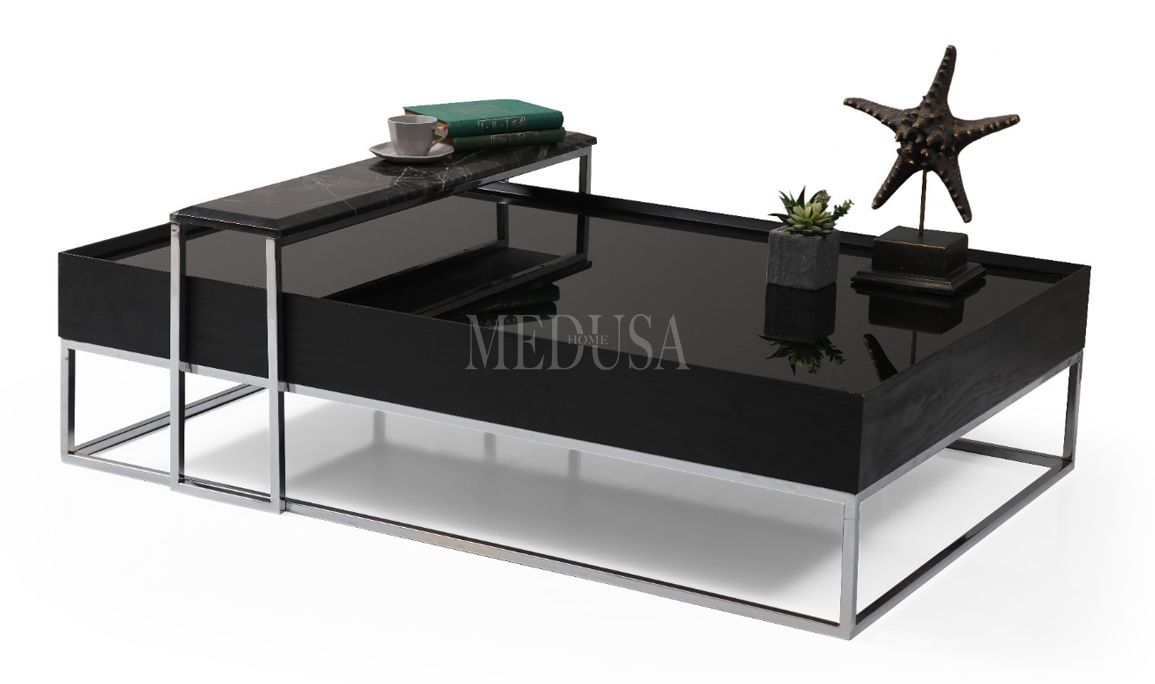 Medusa Home Mobilya - Crown Siyah Orta Sehpa