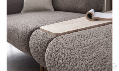 Medusa Home Mobilya - Cupra Antrasit Üçlü Koltuk (Sehpalı)