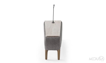 Medusa Home Mobilya - Cupra Antrasit Üçlü Koltuk (Sehpalı)