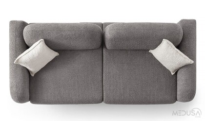 Medusa Home Mobilya - Cupra Antrasit Üçlü Koltuk