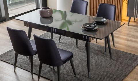 Medusa Home Mobilya - Daisy Antrasit Yemek Odası