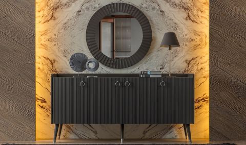 Medusa Home Mobilya - Daisy Antrasit Yemek Odası