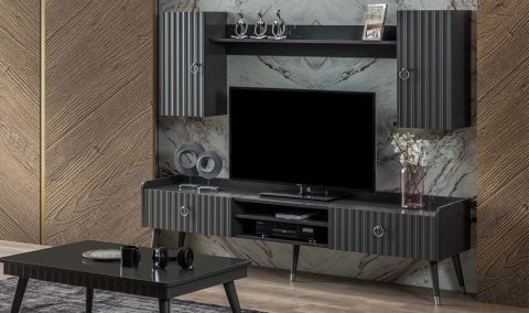 Medusa Home Mobilya - Daisy Antrasit Yemek Odası