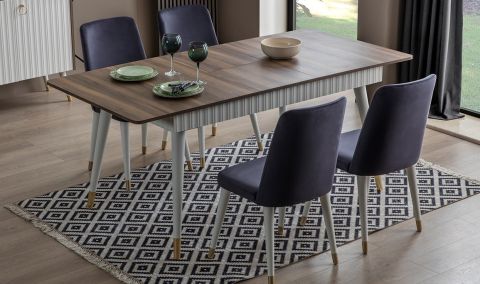 Medusa Home Mobilya - Daisy Ceviz Aytaşı Yemek Masası