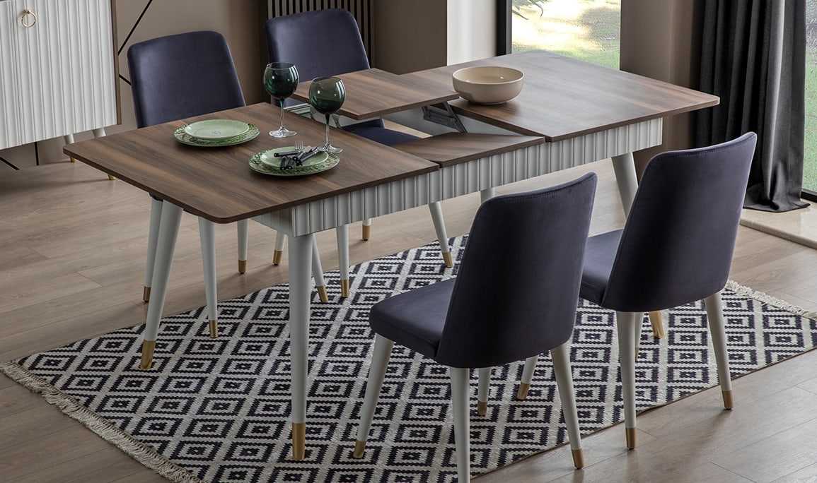 Medusa Home Mobilya - Daisy Ceviz Aytaşı Yemek Masası