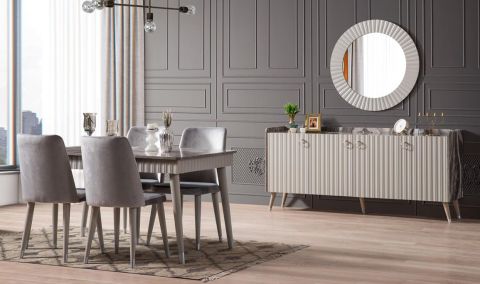 Medusa Home - Daisy Gri Yemek Odası Medusa Home - Daisy Gri Yemek Odası