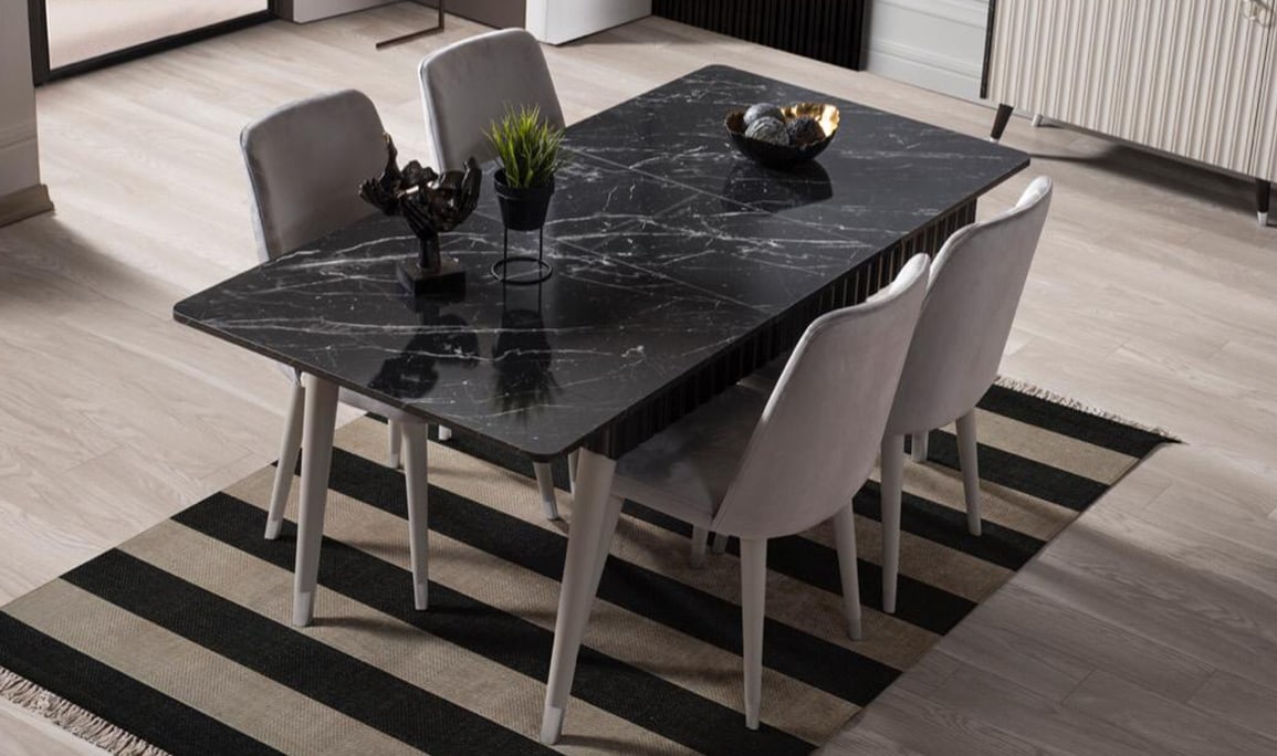 Medusa Home Mobilya - Daisy Siyah Gri Sandalye