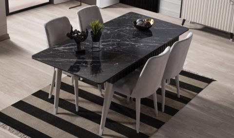 Medusa Home Mobilya - Daisy Siyah Gri Sandalye