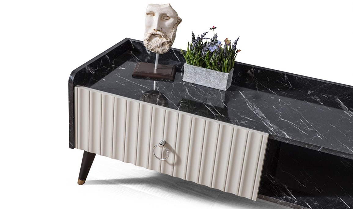 Medusa Home Mobilya - Daisy Siyah Gri Tv Ünitesi