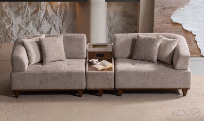 Medusa Home - Dante Sehpalı ve Ses Sistemli Üçlü Koltuk Medusa Home - Dante Sehpalı ve Ses Sistemli Üçlü Koltuk