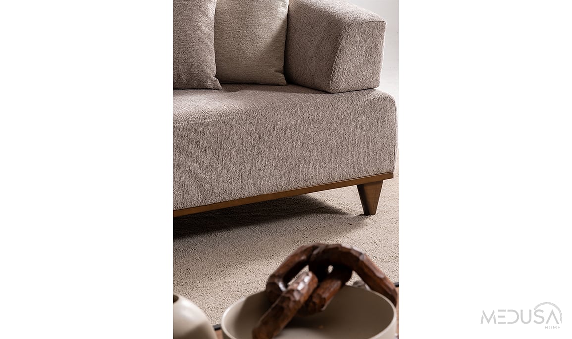 Medusa Home Mobilya - Dante Sehpalı ve Ses Sistemli Üçlü Koltuk