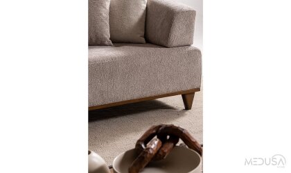 Medusa Home Mobilya - Dante Sehpalı ve Ses Sistemli Üçlü Koltuk