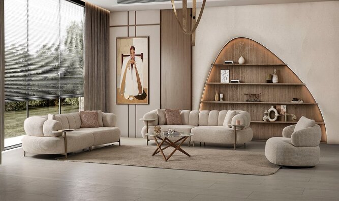 Medusa Home Mobilya - Daphne Koltuk Takımı - Yataklı Koltuk Takımları