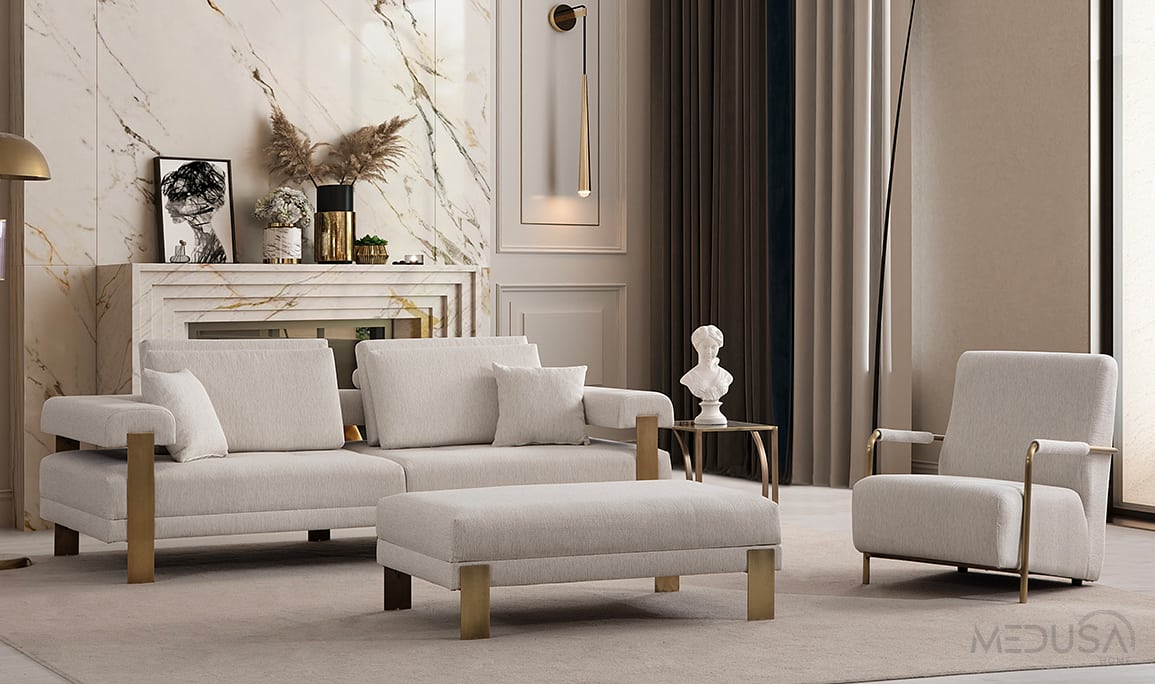 Medusa Home Mobilya - Deep Antik Koltuk Takımı