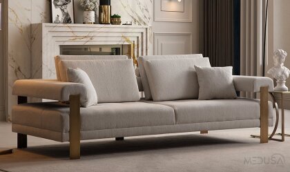 Medusa Home Mobilya - Deep Antik Üçlü Koltuk