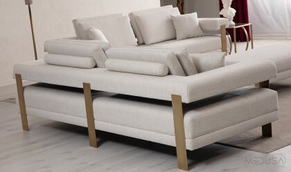 Medusa Home Mobilya - Deep Antik Üçlü Koltuk