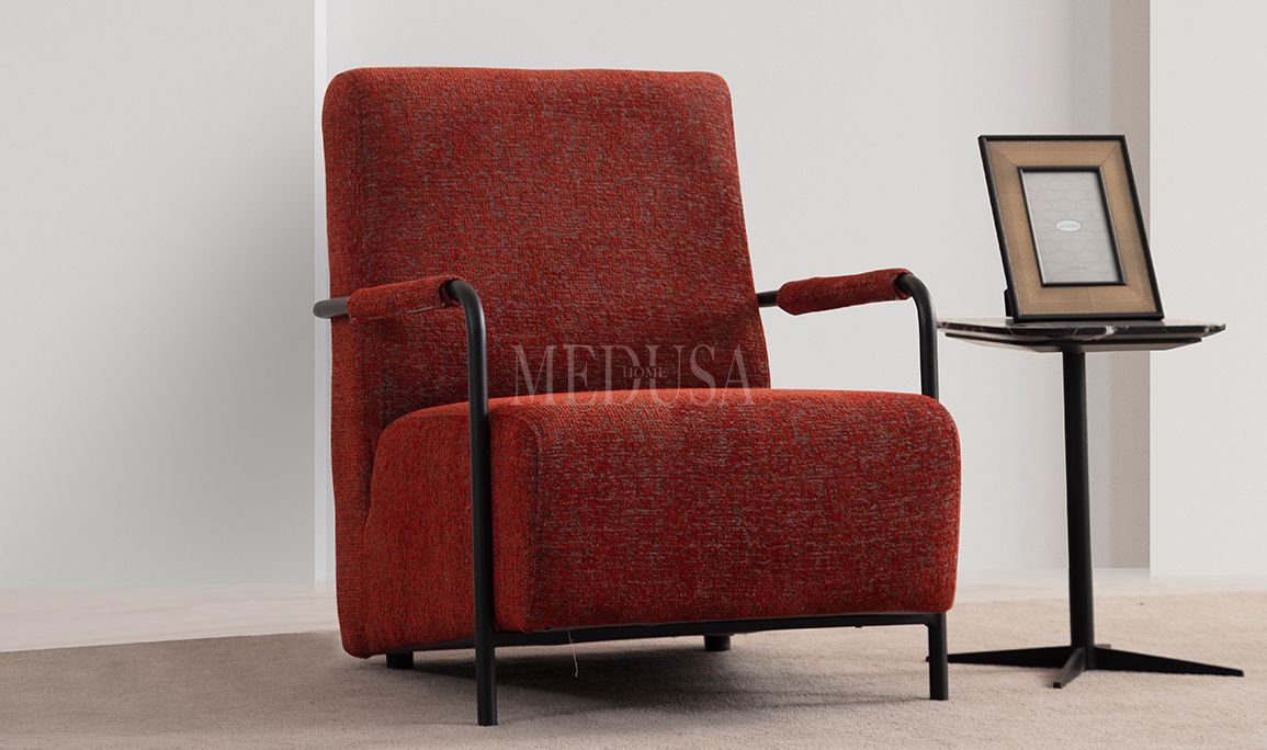 Medusa Home Mobilya - Deep Living Kırmızı Berjer