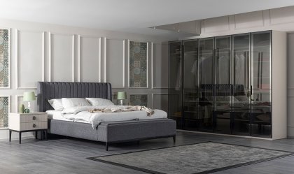 Medusa Home Mobilya - Defne 6 Kapılı Yatak Odası - Cam