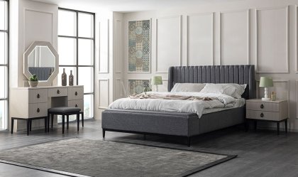 Medusa Home Mobilya - Defne 6 Kapılı Yatak Odası - Cam