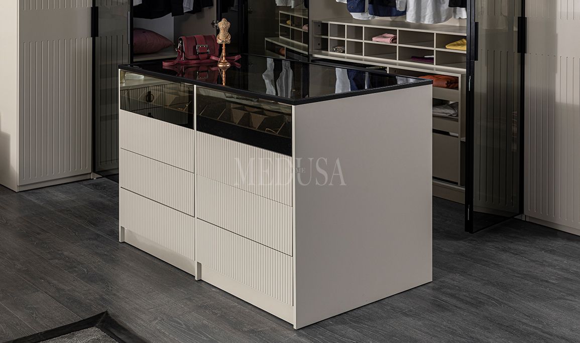 Medusa Home Mobilya - Defne 6 Kapılı Yatak Odası - Cam
