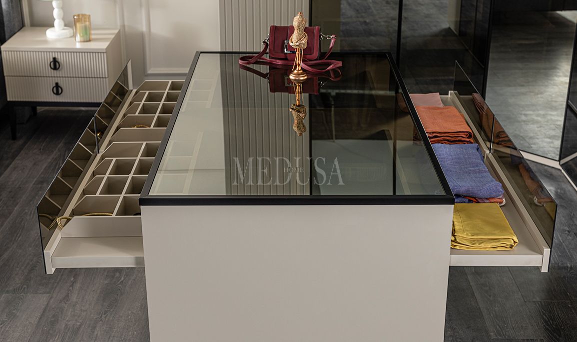Medusa Home Mobilya - Defne 6 Kapılı Yatak Odası - Cam