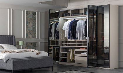 Medusa Home Mobilya - Defne 6 Kapılı Yatak Odası - Cam