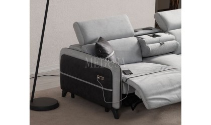 Medusa Home Mobilya - Delhi Motorlu Üçlü Koltuk (Ses Sistemli)