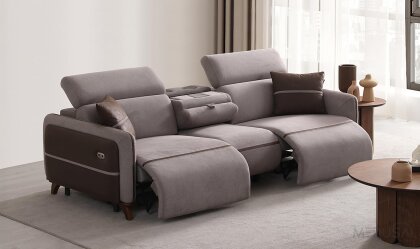 Medusa Home Mobilya - Delhi Motorlu Üçlü Koltuk (Ses Sistemli)