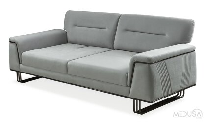Medusa Home Mobilya - Deluxe Gri Üçlü Koltuk