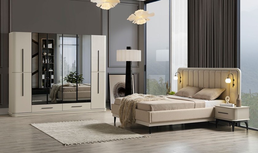 Medusa Home Mobilya - Destan Yatak Odası - Beyaz Yatak Odası